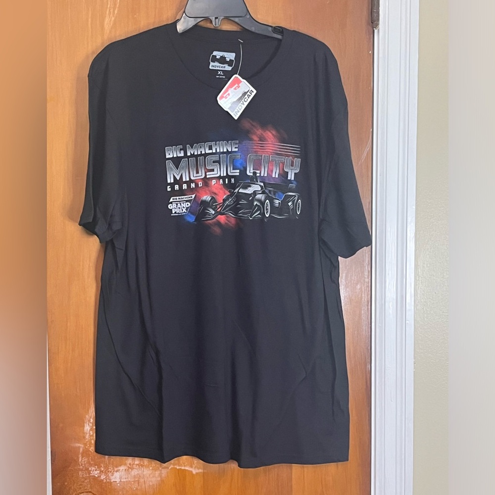 🆕. Indy Car Machine Music City Black Graphic Tee Men’s XL